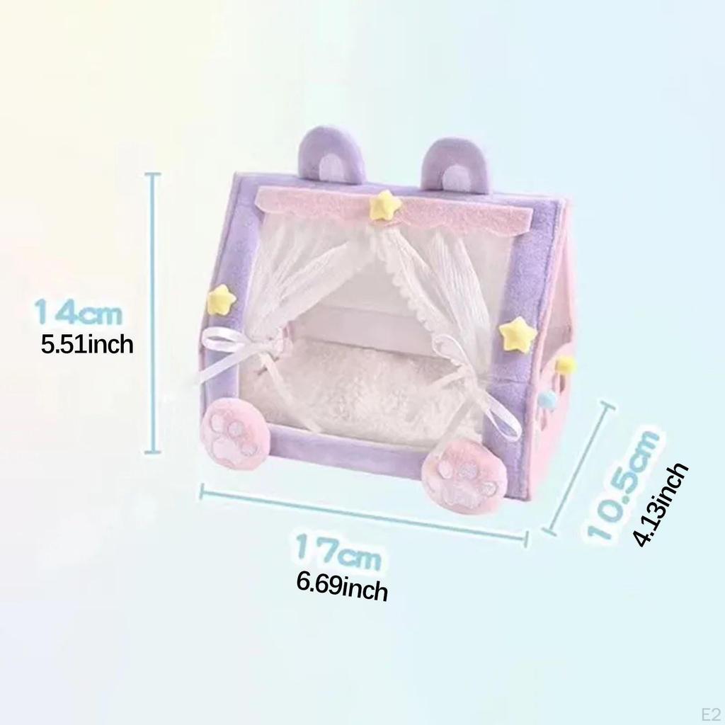 Doll Tent Bed, Comfort Mini Dollhouse Accessories, Cute Figure Sleeping Bed
