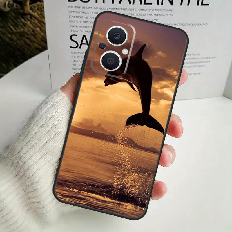 Animal Dolphin Case For OPPO Reno 8 7 6 5 4 Lite 8T 5Z 4Z 10 11F OPPO Find X5 X6 Pro X2 Neo X3 Lite Cover