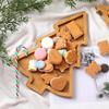 MDF Wooden Tray Christmas Tableware Dried Fruit Snacks Multi Grid Wooden Plates Home Fruit Plates Restaurant Fast Food Plates