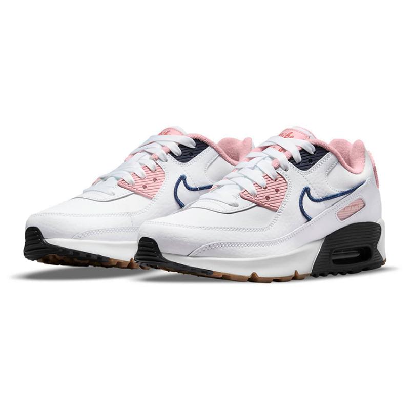 Nike Кроссовки Air Max 90 Leather SE 'White Pink Glaze' GS DB0472-100