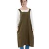 Fabrizm Tablier Apron, Made In Japan, Soft Linen, Khaki Brown, 1555zbr