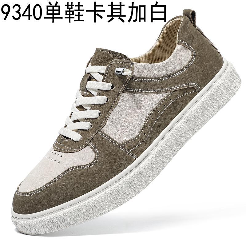 New Shoes for Men Genuine Leather Casual Shoes Designer Flat Skateboard Shoes Youth Lace-up Sneaker