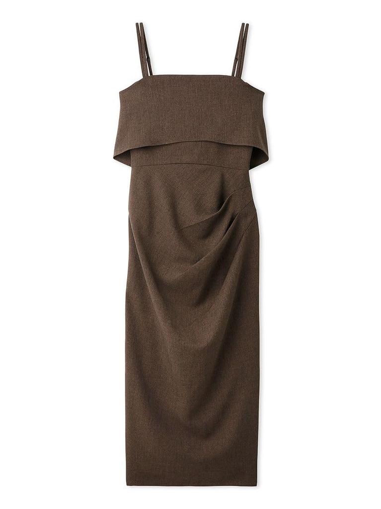 Snidel Tucked Camisole Dress SWFO234015 BRW Women's