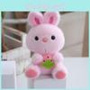 Rabbit Adorable Stuffed Animal Plushie Keychain Fluffy Bunny Doll For Gift Ideas