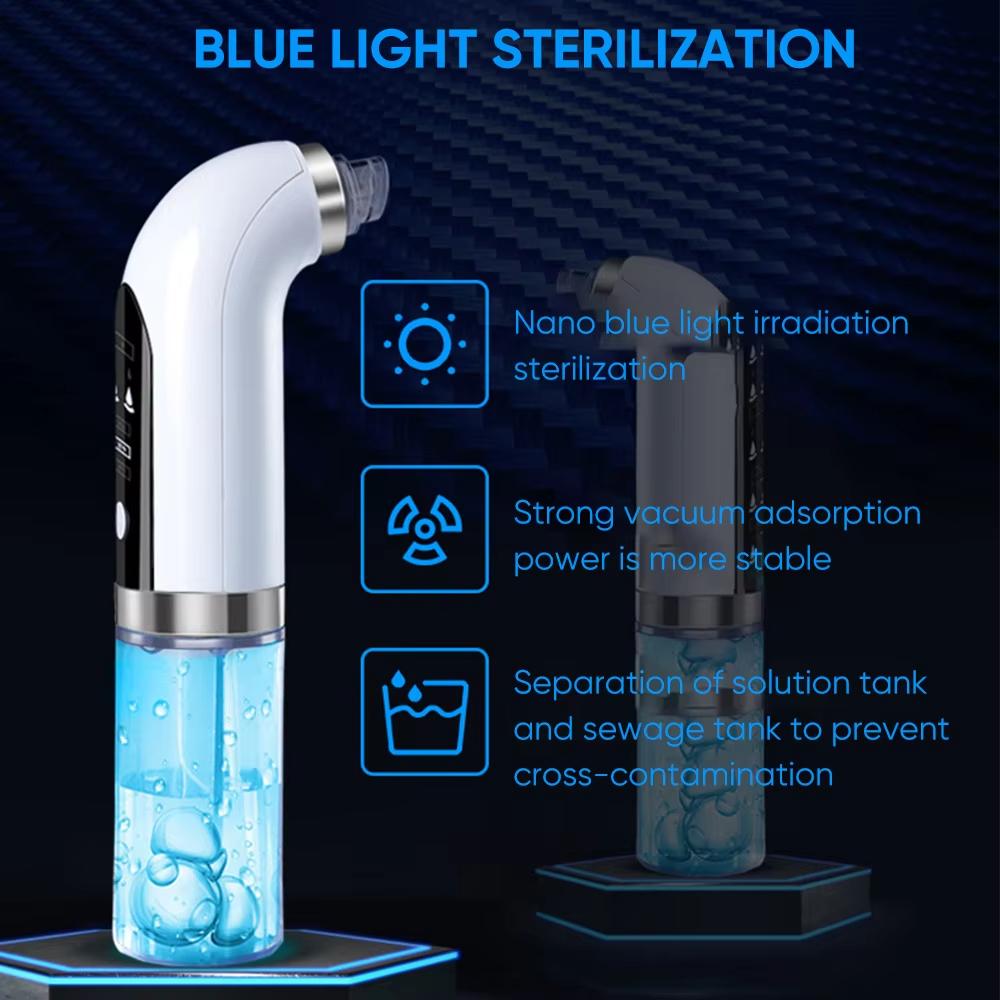 Small Bubble Blackhead Remover Vacuum Suction Water Oxygen Cycle Electric Facial Cleanser Black Dots Pimple Remover Skin Care