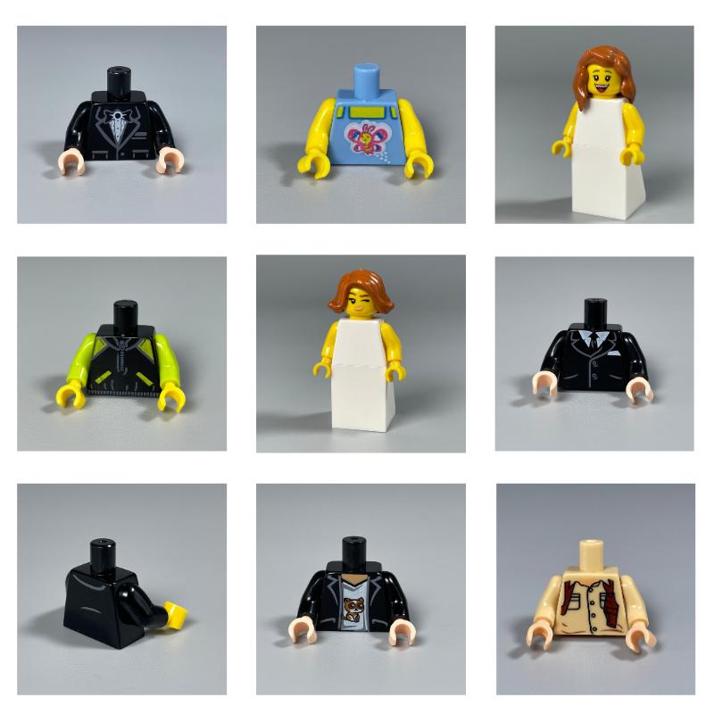 MOC Кубики Невеста Жених Маленький Мальчик Девочка Женщина Мужчина Фигурка Модель Строительные Блоки Собранные Игрушки Аксессуары Куклы Для Детей