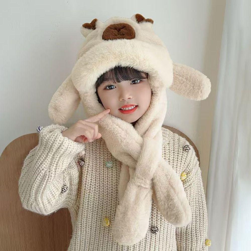 Movable Ears Kids Ear Protection Hat Creative Kids Winter Warm Hat Cold Weather