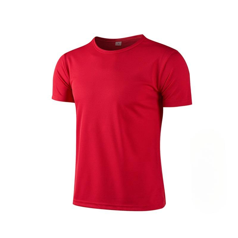 Summer Round Neck T-shirt Quick Dry Clothes Work Clothes Short-sleeved T-shirt