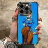 ChunLi S-Street F-FighterS Plating Phone Case For Iphone 16 17 Pro Max Air 16E 14 15 Plus 12 13 Mini Anti-Fall Airabag Cover
