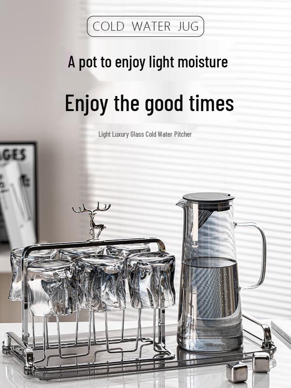 Heat-Resistant Glass Water Pitcher Set