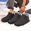 Men's Winter Warm Snow Boots Anti-Slip Waterproof Ankle Booties With Faux Fur Lined for Male Comfortable Short Boots Outdoor Workout Walking Shoes