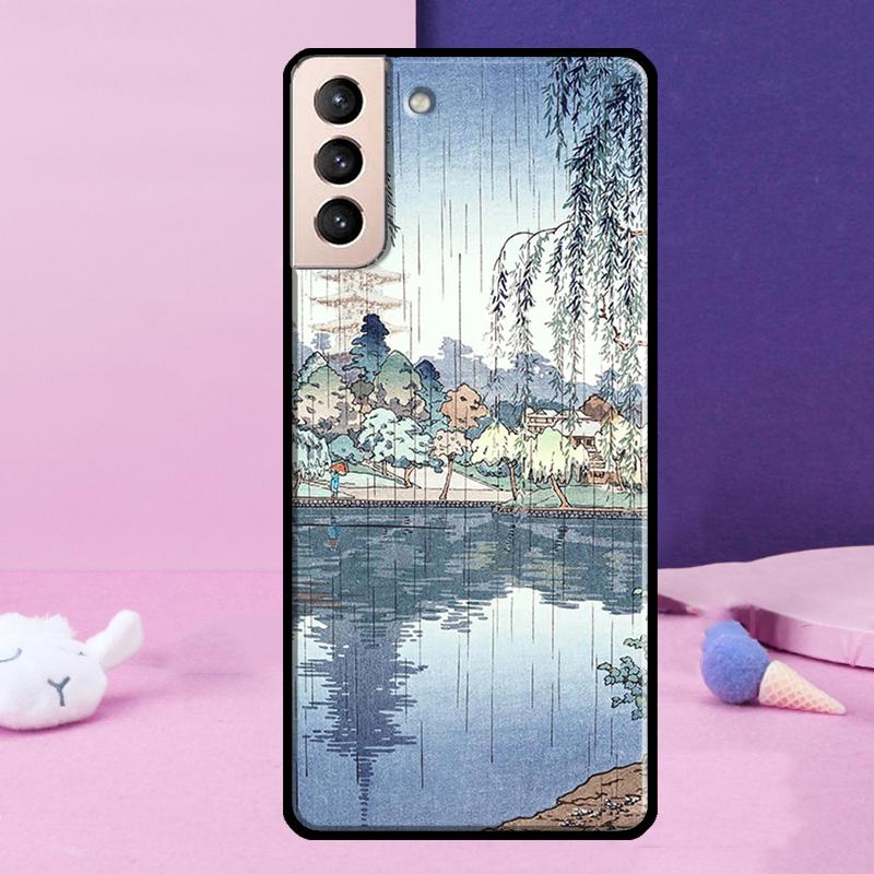 Чехол для телефона в японском стиле Укиё-э для Samsung Galaxy S25 S24 Ultra S9 S10 S20 S21 S22 Plus S23 FE S24 FE