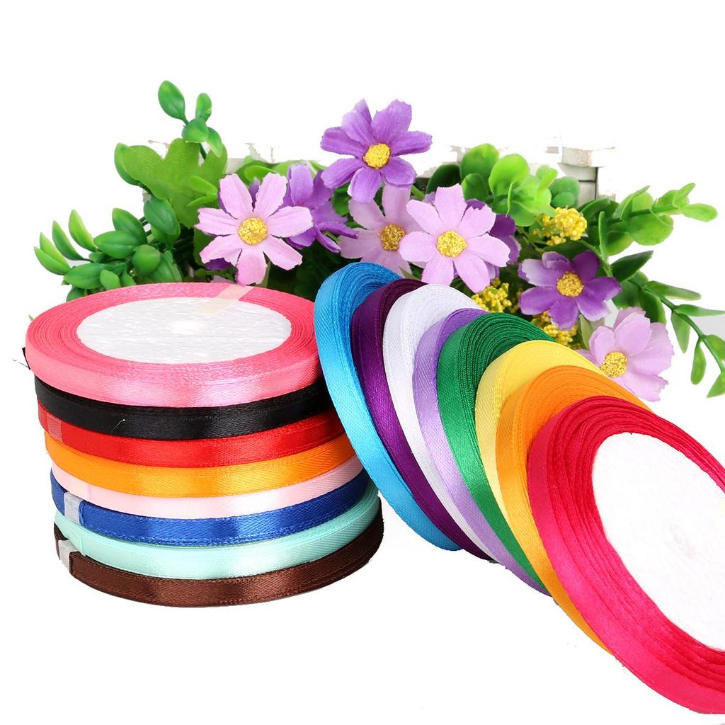 25Yard Satin Ribbons for Wedding Birthday Party Gift Wrapping Christmas Halloween Festival Supplies DIY Crafts Ribbon