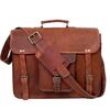 Vintage Leather Laptop Bag 15" Messenger Briefcase Crossbody Shoulder Satchel Bag