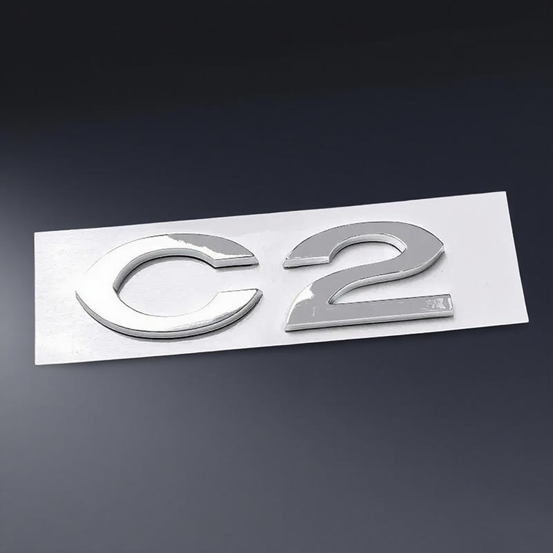 Черно-серебристый для Citroën C1 C2 C4 C5 Elysee ABS Хромированный Логотип Эмблема Буквы Значок Внешний Стайлинг Автомобиля Авто Наклейка на Задний Багажник