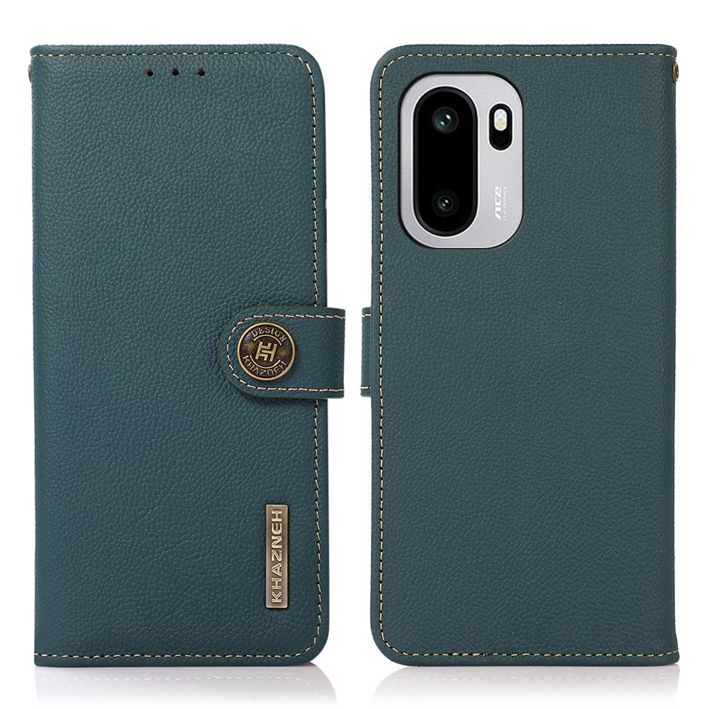 KHAZNEH Чехол для мобильного телефона для OnePlus 15R 5G/Ace 6 5G/Ace 6T 5G Настоящая коровья кожа Кошелек с RFID-блокировкой Чехол для телефона