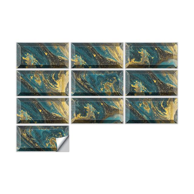 20x10 см современные водонепроницаемые 3D наклейки на плитку, виниловые самоклеящиеся наклейки на стену для дома, кухни, ванной комнаты, наклейки на пленку и палку, 10 листов