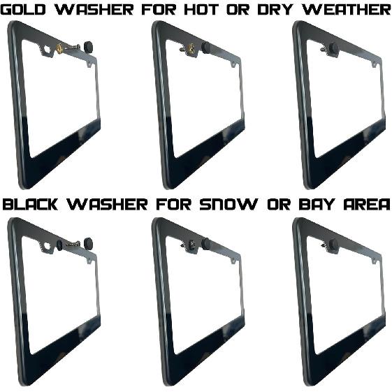 Рамка номерного знака Ized с лазерной гравировкой, фиолетовый хром, нержавеющая сталь T304, 2 отверстия, тонкая, универсальная посадка, алюминиевая крышка-заглушка на винтах, не ржавеет,