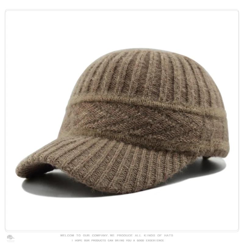 Women's Knit Baseball Cap Korean Japanese Style Face Slimming Thermal Winter Peaked Hat Versatile Fashion