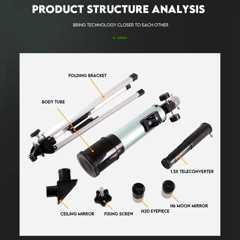 Профессиональный астрономический телескоп HD с 90-кратным зумом, мощный монокуляр, бинокль дальнего действия, космическая луна, портативный, подарки для детей