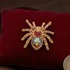 Аксессуары в стиле панк-рок Готическая брошь-булавка Паук Декор из цветных страз Ретро Имитация булавки для лацкана Декоративная булавка из сплава для курток