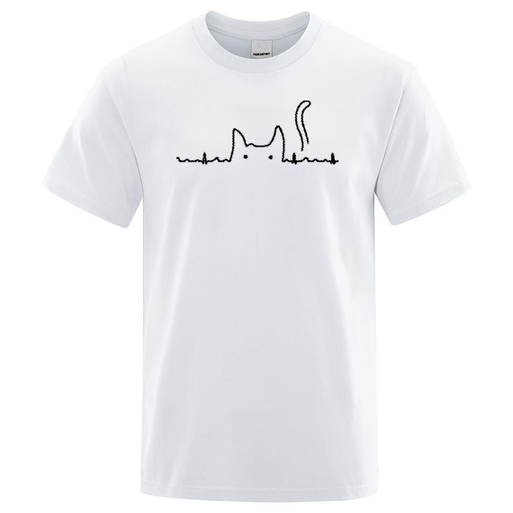 Футболки с рисунком для мужчин и женщин, милые принтованные хлопковые футболки с круглым вырезом и коротким рукавом, футболка, забавная одежда