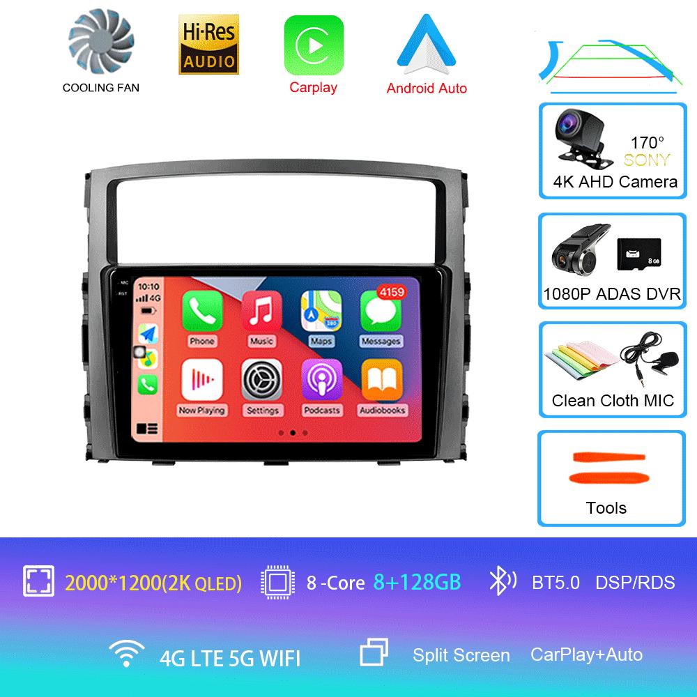 Автомагнитола Android 14 для Mitsubishi Pajero 4 V80 2006 - 2024 Мультимедийный видеоплеер Навигационная стереосистема Без 2din 2 din dvd