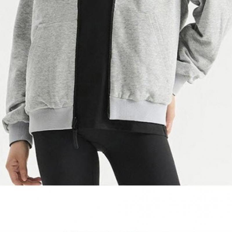 Новая полупрозрачная двухсторонняя толстовка с капюшоном на молнии Nbmdd31043 AC