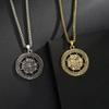 New Viking Hollow Pendant Necklace with Ancient Runes and Retro Design