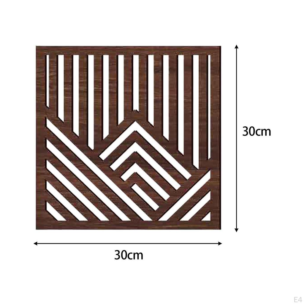 2 шт. Геометрические деревянные настенные художественные панели, минималистичные, 11,81''x11,81'' подвесные скульптуры для