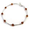 [N2770] - Silver Bracelet 'Inspiration' Amber Cognac (rhodium-plated) - 4 Mm
