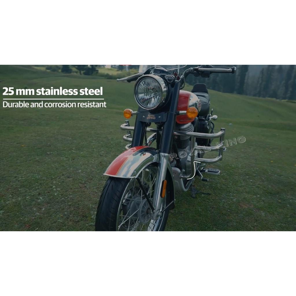 Royal Enfield "New Classic 350 & Meteor 350 Silver Air fly Engine Guard"