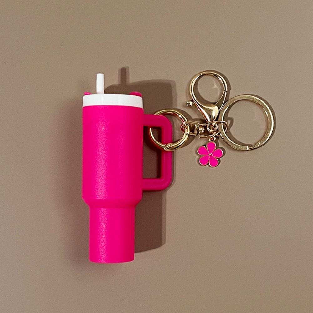 Mini Cup Keychains for Stanley Cup Accessories Cute Tumbler Lip Balm Storage Box Women Purse Backpack Decor Holder Ornaments