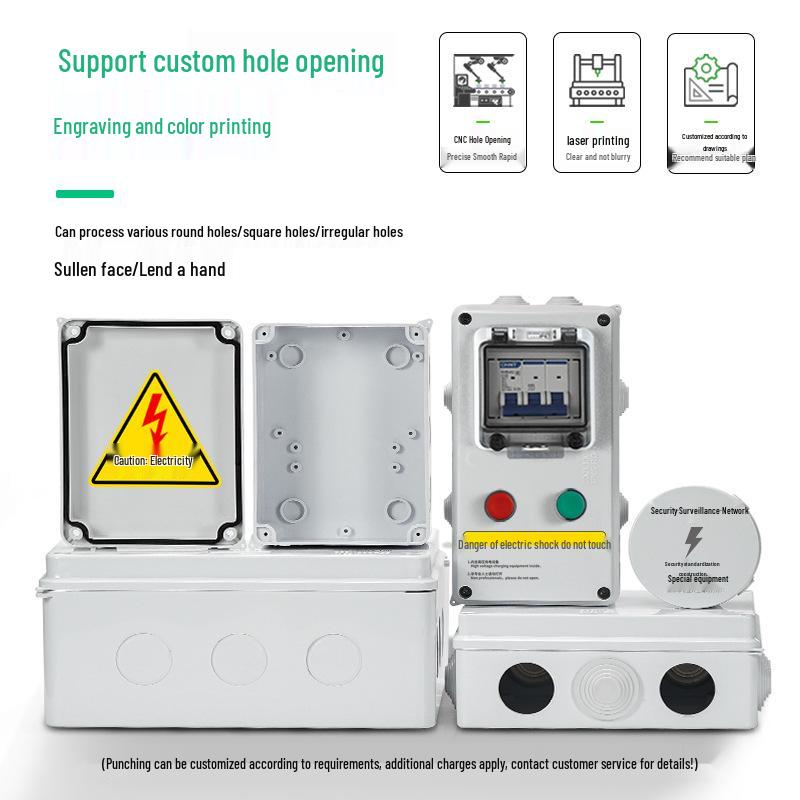 Водонепроницаемая распределительная коробка из АБС-пластика для наружного использования, пылезащитная коробка для распределения кабелей, дождезащитная коробка для мониторинга типа R.