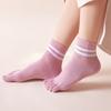 1/5 Pairs Toes Short Socks Woman Girl Cotton Striped Solid Breathable Soft Elastic Invisible Socks 5 Finger Socks Harajuku