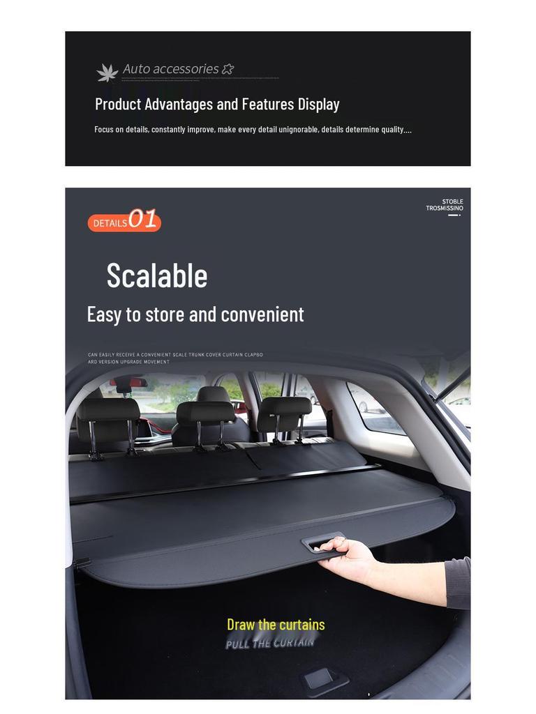 Trunk Cover & Sunshade for Peugeot 5008: Interior Storage & Partition Accessory