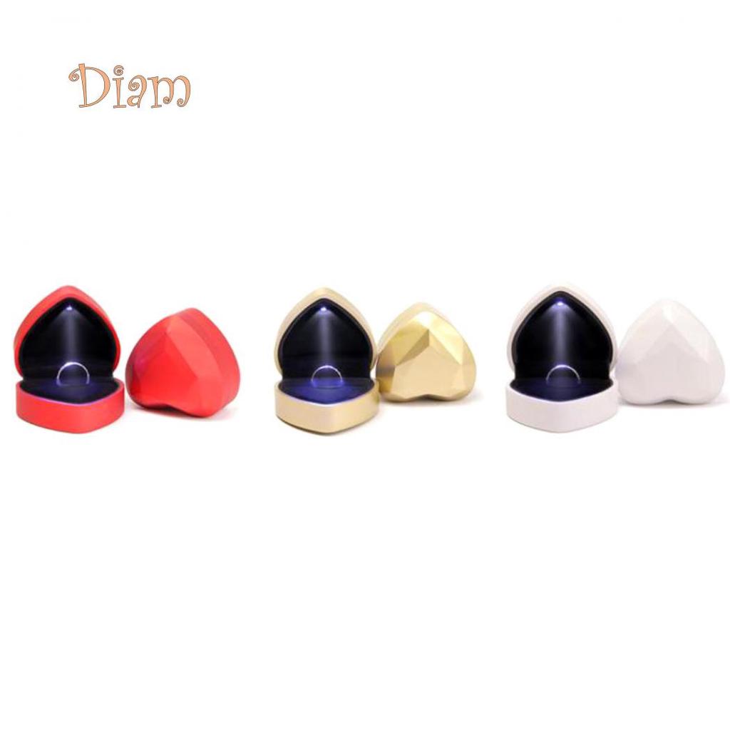 CO & LO в форме сердца, светодиодный светильник, кольцо-держатель, коробка, предложение, чехол для хранения обручального кольца