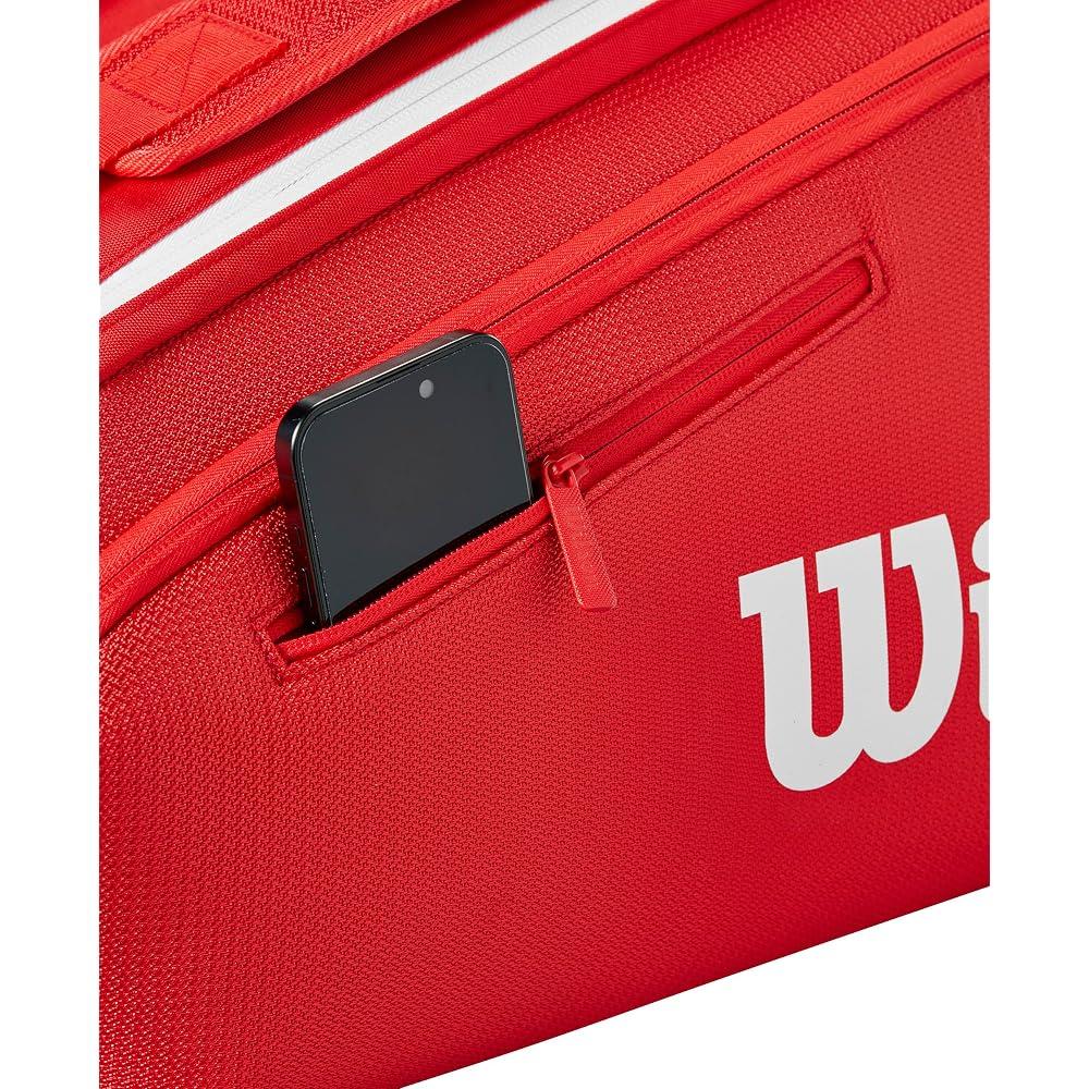 Wilson Теннисная сумка Super Tour Red 2025 Большая вместимость Прочный дизайн