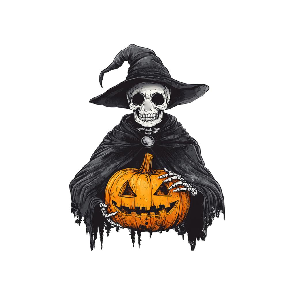 Halloween New Horror Pumpkin Black Skeleton Sticker Bedroom Living Room Background Holiday Decoration Wall Sticker
