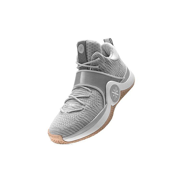 Li Ning WOW 6 Чистые буквы Низкие баскетбольные кроссовки Мужские Серый Белый ABAM089-75