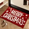 Рождественский коврик для двери из искусственного кашемира, нескользящий коврик для ванной в канун Рождества