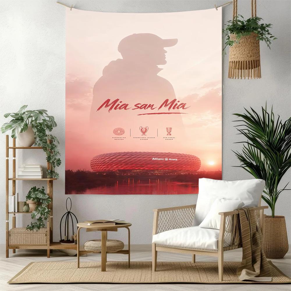 Bayern Munich Wall Decor Tapestry Art For Pet Memorial Birthdaywedding Party Backdrop Family Gift