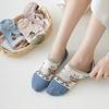 Женские весенне-летние тонкие хлопковые милые носки-следки в стиле преппи