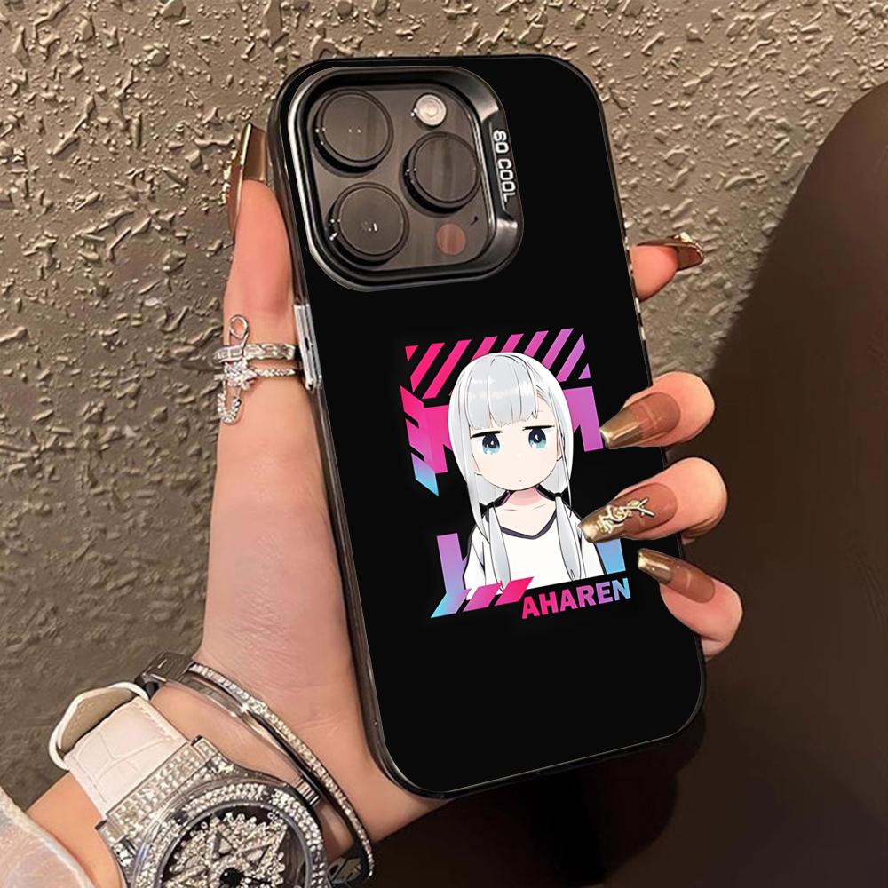 Hakarenai Aharen Reina Phone Case for iPhone 16 15 14 13 12 11 X XR XS 8 7 Pro Max Plus Translucent Colour Printing Cover Luxury