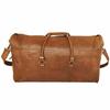 Goat Leather Brown Gym Duffel Travel Luggage Genuine Men Bag Bags Vintage