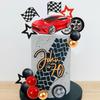 27 PCS Racing Wheel Cake Topper Tyre Cake Decorations for Man Boy Kid Birthday Party Racing Theme Party Race Car Party Supplies
