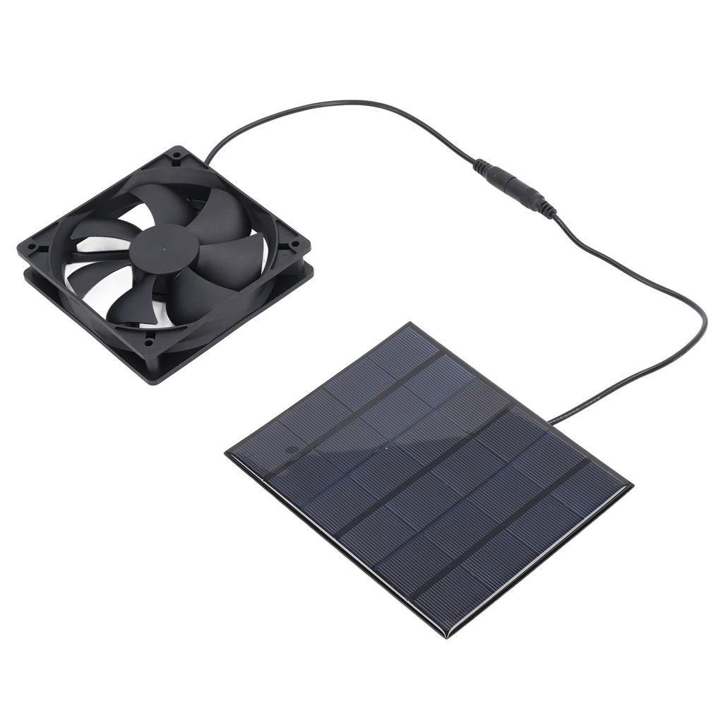 Solar Panel Powered Fan Portable 3.5W 6V Solar Exhaust Fan for Chicken Dog Pets Houses Outdoor Camping