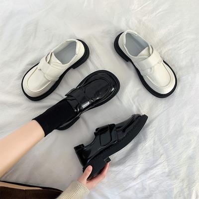 Белые маленькие кожаные туфли Jk, женская юбка, весенне-летняя нишевая обувь в стиле ретро во французском и британском стиле Мэри Джейн с большим носком