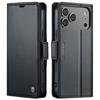 RFID Blocking Leather Flip Wallet Case for iPhone 17/15 & Samsung S24 - Anti-theft Protective Cover