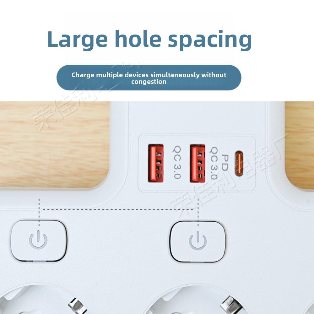 European and British Standards American Standards Universal Hole Socket Socket USB High-power Household Extension Cable Plug-in Board
